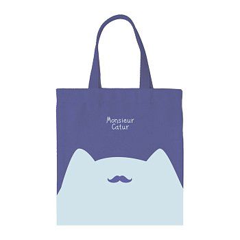 Сумка-шоппер MESHU "Monsieur" 33 x 40 см, канвас, с карманом RE-MS_50142