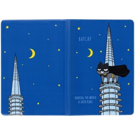 Обложка для паспорта MESHU "BatCat" ПВХ, 2 кармана RE-MS_47032