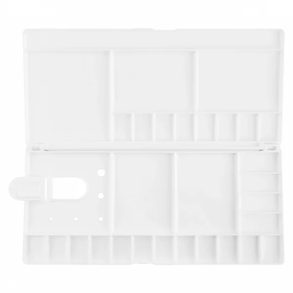 Палитра для акварели с крышкой СОНЕТ пластик, 30 x 14 см, 29 ячеек NP-461302073