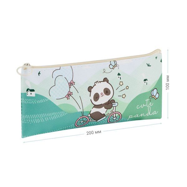 Пенал мягкий MESHU "Cute Panda" 200 x 100 мм, искусственная кожа RE-MS_49473