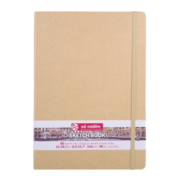 Блокнот для зарисовок ART CREATION 140 г/м2 21 x 29.7 см 80 л, твердая обложка, крафт MP9314433M