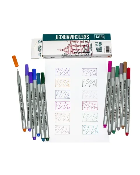 Набор капиллярных ручек SKETCHMARKER Artist fine pen Dark colors 12 цв MPAFP-12DARK