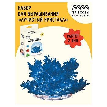 Набор для выращивания кристаллов ТРИ СОВЫ "Лучистый" синий RE-ВКл_48896