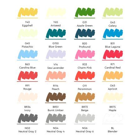 Набор маркеров SKETCHMARKER Basic 3 24 шт базовые оттенки + сумка органайзер MP24bas3