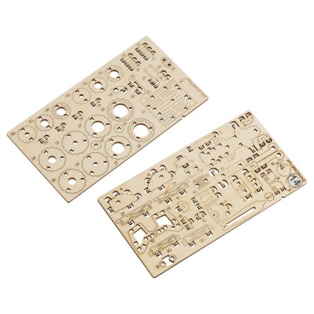 Конструктор деревянный ТРИ СОВЫ "Самоходное шасси" 9 x 4 x 5 см, 62 детали, пакет с еврослотом RE-ДКНС011