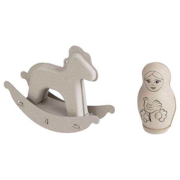 Набор для росписи ТРИ СОВЫ "Матрешка с лошадкой" с красками и кистью RE-НР_54910