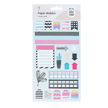 Набор бумажных наклеек MESHU "Golden shine" 5 шт RE-MS_43768