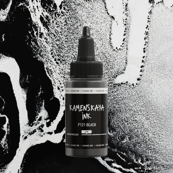 Чернила спиртовые (алкогольные) Kamenskaya Ink расслаивающиеся 30 мл P-121 Черный K-30-P-121