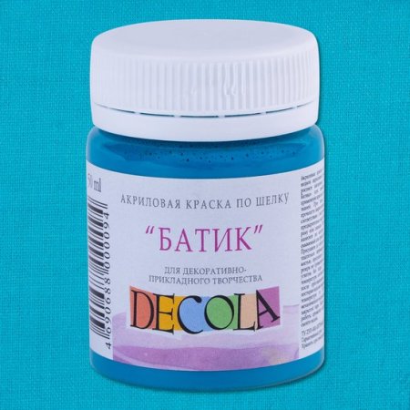 Краска акриловая по шелку "батик" DECOLA 50 мл, 507 Бирюзовая NP-4428507