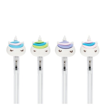 Ручка шариковая MESHU "White Unicorn" синяя, 0.7 мм, корпус ассорти, с топпером RE-MS_02613