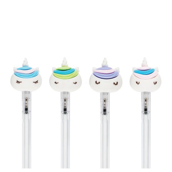 Ручка шариковая MESHU "White Unicorn" синяя, 0.7 мм, корпус ассорти, с топпером RE-MS_02613