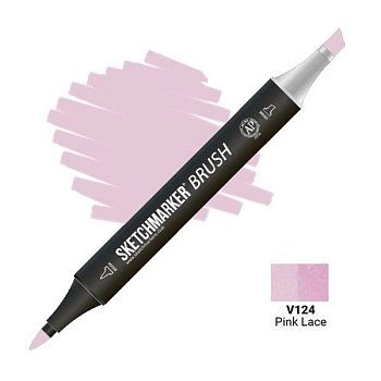 Маркер SKETCHMARKER Brush двухсторонний на спирт.основе V124 Розовые кружева MPSMB-V124
