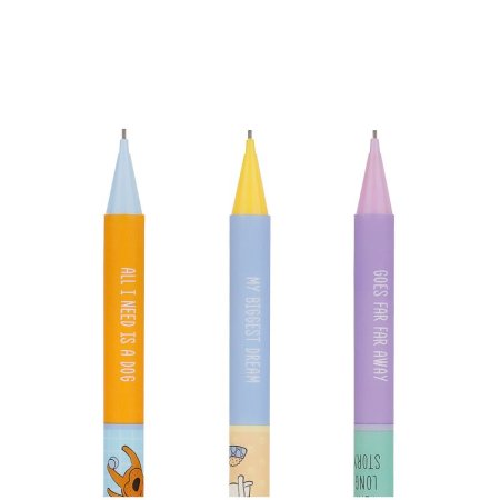 Карандаш механический MESHU "Best friend" 0.7 мм, печать на корпусе, с ластиком, ассорти RE-MS_47386