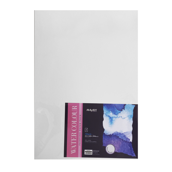 Блок бумаги для акварели MayArt 300 г/м2 A2 594 x 420 мм 5 л, 100% хлопок, Фин MA00126