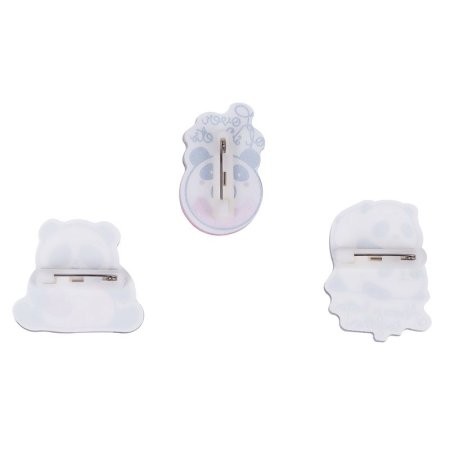 Набор акриловых значков MESHU "Cute friends" 3 шт прямая УФ-печать RE-MS_47448