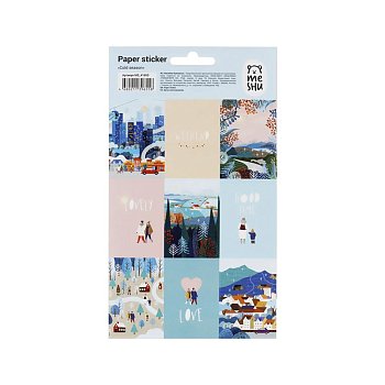 Наклейки бумажные MESHU "Cold season" 12 x 21 см, 9 накл, европодвес RE-MS_41655