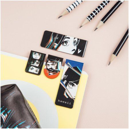 Закладки магнитные для книг 4 шт MESHU "Kawaii" RE-MS_46737