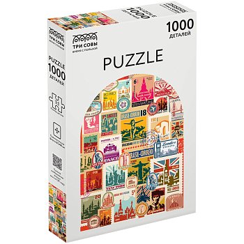 Пазл ТРИ СОВЫ 1000 "Марки" RE-ПК1000_54662