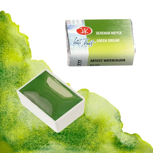 Акварель БЕЛЫЕ НОЧИ кювета 2.5 мл, 777 Зелёная Мечта NP-1911777