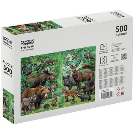 Пазл ТРИ СОВЫ 500 "Лесные жители" RE-ПК500_48355