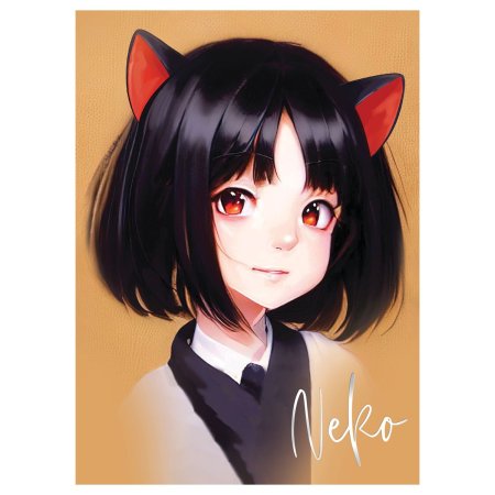 Блокнот А5 50л. MESHU "Neko" на отрывной склейке, матовая ламинация, тиснение фольгой RE-MS_54401