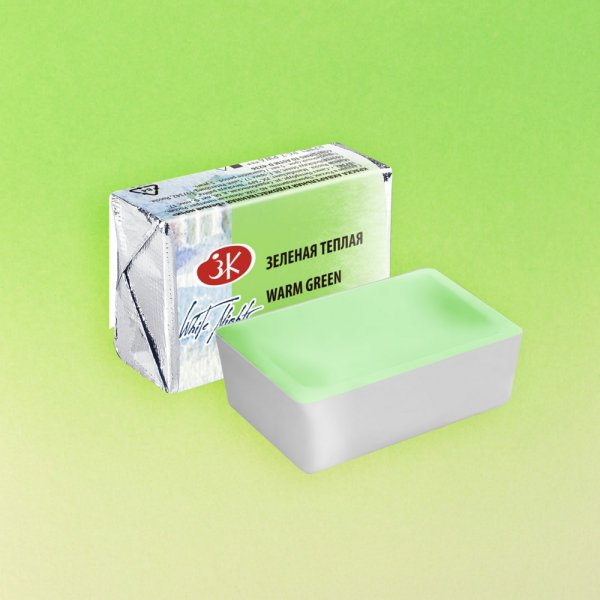 Акварель БЕЛЫЕ НОЧИ кювета 2.5 мл, 747 Зеленая теплая NP-1911747