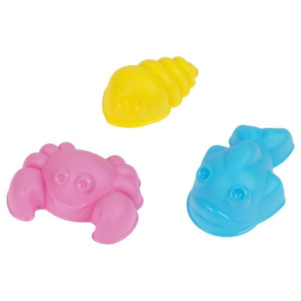 Набор для песка ТРИ СОВЫ "Морские обитатели" 5 предметов (ведерко, совок, 3 формочки) RE-ПИО_003