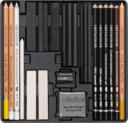 Набор для рисунков CRETACOLOR Wolf 25 предметов, мет.пенал CR91400-2602