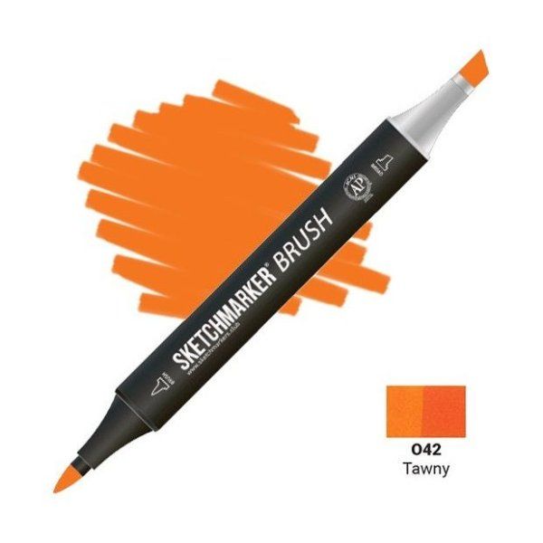 Маркер SKETCHMARKER Brush двухсторонний на спирт.основе O42 Рыжевато коричневый MPSMB-O42