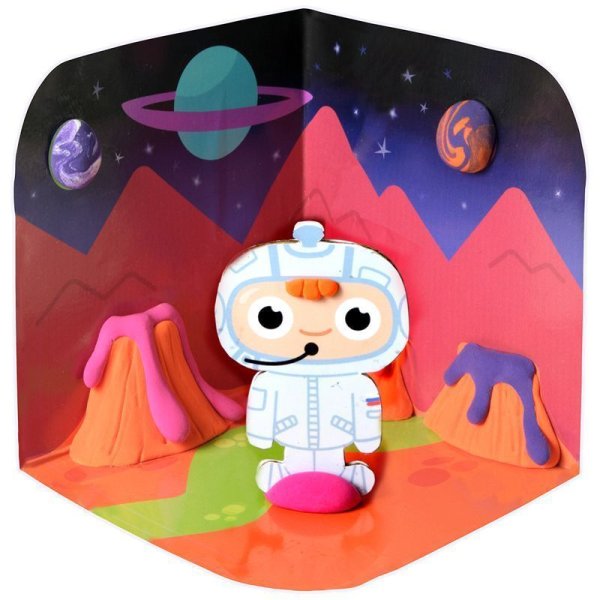 Набор легкого пластилина ТМ "Лепи легко" с 3D конструктором КосмоМо AS-C074Y