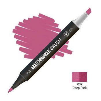 Маркер SKETCHMARKER Brush двухсторонний на спирт.основе R32 Глубокий Розовый MPSMB-R32