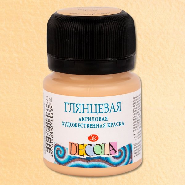 Краска акриловая DECOLA глянцевая, банка 20 мл, 235 Телесная NP-2926235