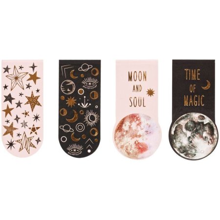 Закладки магнитные для книг 4 шт MESHU "Moon" 70 x 165 мм RE-MS_39398