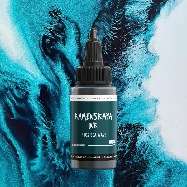 Чернила спиртовые (алкогольные) Kamenskaya Ink расслаивающиеся 30 мл P-102 Морская волна K-30-P-102