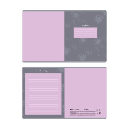 Тетрадь 48л. A5 клетка MESHU "Funny dogs" матовая ламинация, микро sandy-touch лак RE-MS_49772