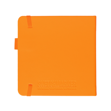 Блокнот для зарисовок SKETCHMARKER 140 г/м2 12 x 12 см 80 л, твердая обложка, Неоновый апельсин MP23148042SM