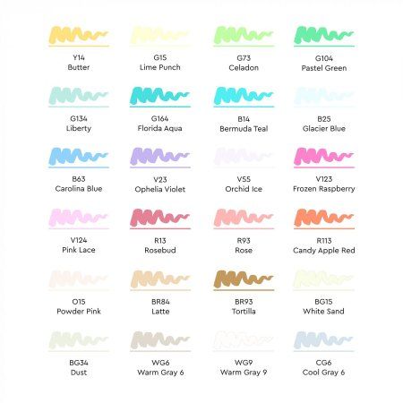 Набор маркеров SKETCHMARKER Brush Pastel 24 шт MPSMB-24PAST