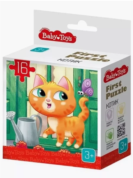 Пазл Baby Toys. First Puzzle 16 "Котик" KOR-04146