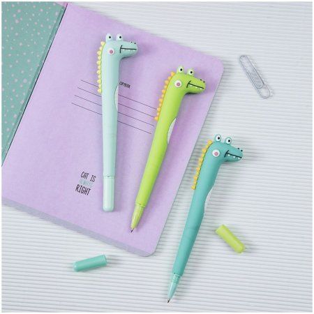 Ручка шариковая MESHU "Alligators" синяя, 0.7 мм, корпус ассорти RE-MS_65824