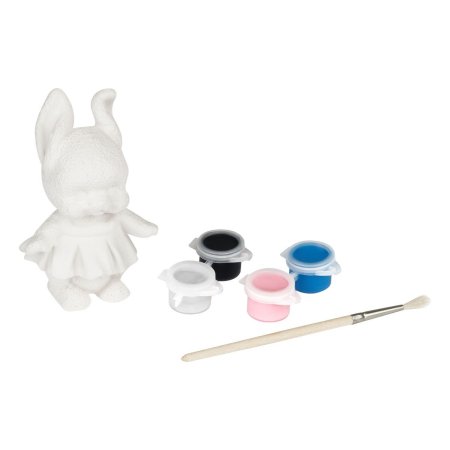 Набор для росписи из гипса ТРИ СОВЫ "Зайка Мила" высота фигурки 8.5 см с красками и кистью, картон. коробка RE-НР_47806