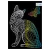 Гравюра с голографическим эффектом ТРИ СОВЫ А4 "Кошка. Антистресс" RE-GA4_48297
