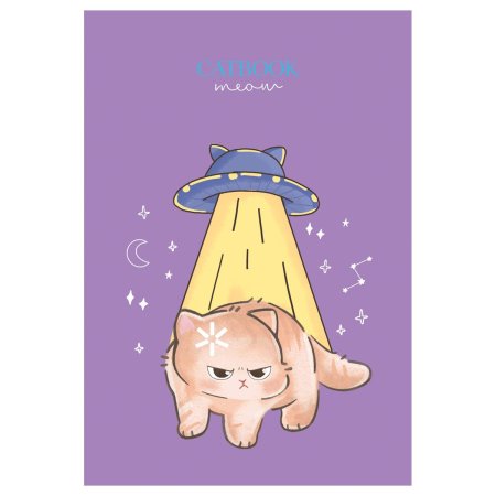 Блокнот А6 40л. MESHU "Cat book" на отрывной склейке, матовая ламинация, выборочный УФ-лак RE-MS_54397