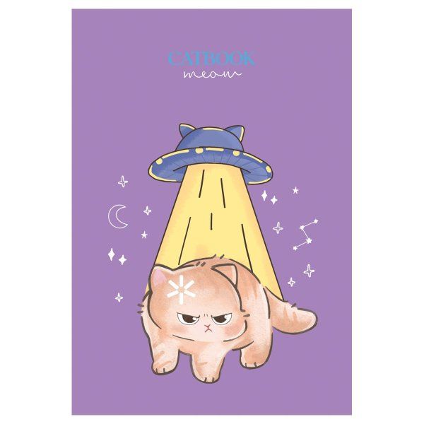 Блокнот А6 40л. MESHU "Cat book" на отрывной склейке, матовая ламинация, выборочный УФ-лак RE-MS_54397