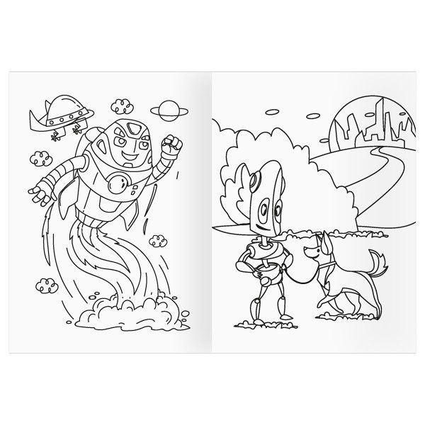 Раскраска А5 ТРИ СОВЫ "Наш друг- робот" 16 стр. RE-РА5_56194