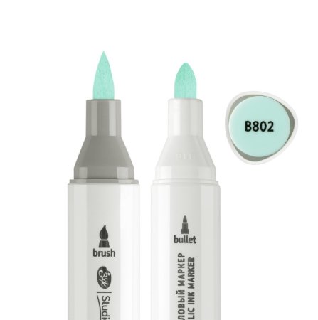 Маркер акриловый двусторонний СОНЕТ перо кисть/пуля 1 шт B802 водный NP-273-B802