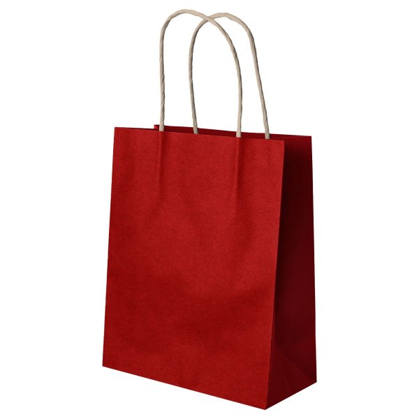 Пакет подарочный 18*23*10см MESHU, крафт, красный RE-MS_51761