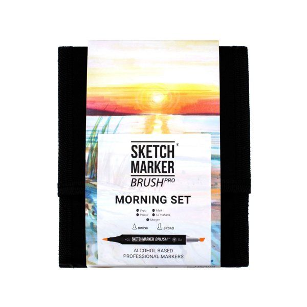 Набор маркеров SKETCHMARKER Brush Morning Set 12 шт утро + сумка органайзер MPSMB-12MORN