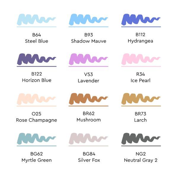 Набор маркеров SKETCHMARKER Brush Winter Set 12 шт зима + сумка органайзер MPSMB-12WINT