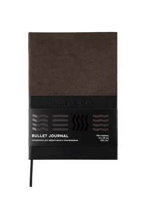 Блокнот для записей Стихия Bullet Journal 100 г/м2, 14 x 20 см, 80 л, жесткая обложка, черный MPST04047