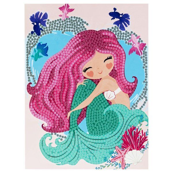 Алмазная мозаика, постер ТРИ СОВЫ "Русалочка" пакет с европодвесом RE-АМП_48200